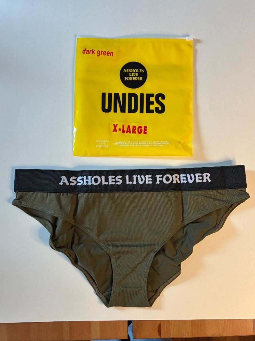 Assholes Live Forever Green Women’s Underwear